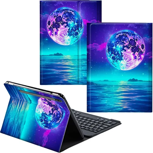 Vista 61 de Para Samsung Galaxy Tab S6 Lite Funda 2022/2020 Teclado Inalámbrico Desmontable Y Cubierta De Soporte De Cuero PU Funda Protectora Para Samsung