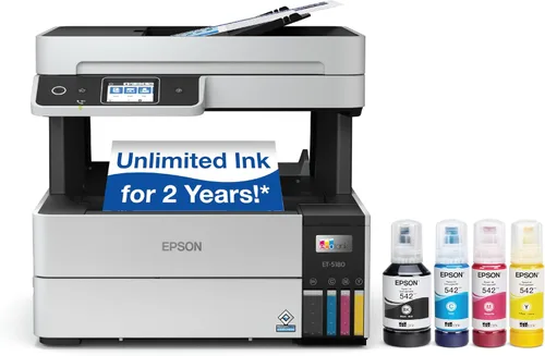 Vista 9 de Epson EcoTank Pro ET-5170 Impresora inalámbrica a color todo en uno Supertank con escáner, copiadora, alimentador automático de documentos para fax
