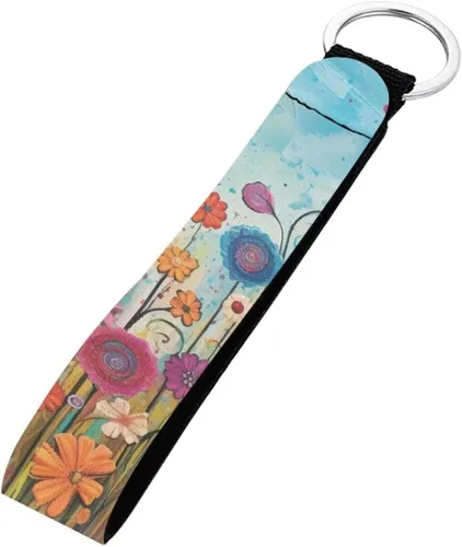 Vista 23 de INSTANTARTS Llavero automático Lanyard Hand Wrist Lanyard Correa de muñeca con anillo de metal