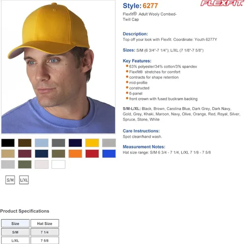 Vista 3 de Flexfit 6277 Wooly - Gorra de 6 paneles