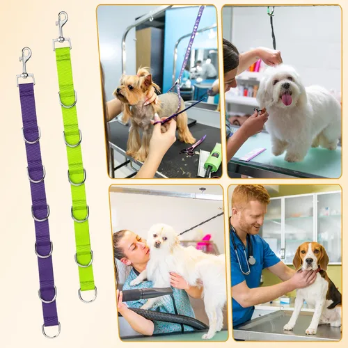 Vista 7 de PEUTIER 2 extensores de aseo para perros, de nailon de liberación rápida, correas ajustables para la mesa de aseo de perros, correas de mesa