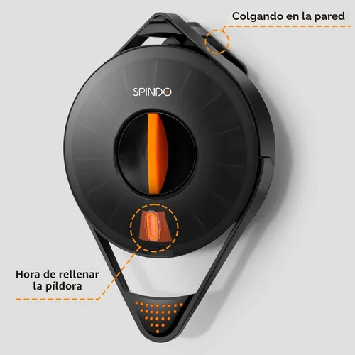 Vista 6 de Fullicon - Organizador semanal de pastillas con 14 compartimentos grandes y cerradura a prueba de niños, dispensador de medicinas Spindo - Dispensa