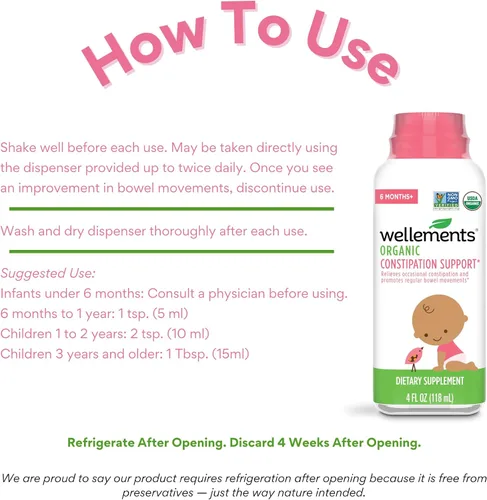 Vista 5 de Gripe Water orgánica para la barriga del bebé Wellements , 1, 1