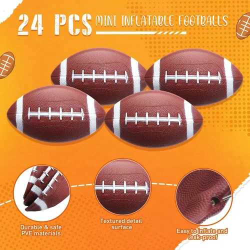 Vista 3 de Libima 24 mini pelotas inflables de fútbol de 7 pulgadas, pequeñas pelotas de fútbol de goma para juegos al aire libre e interior, regalos de fiesta