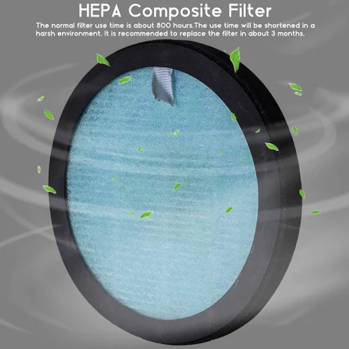 Vista 3 de Filtro para cenicero sin humo, filtro HEPA de repuesto para grabador de humo, eliminador de olores, purificador de detector de aire con indicador