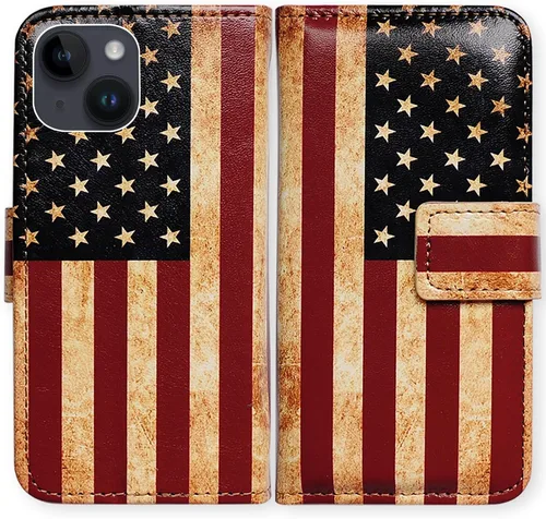 Vista 29 de Bcov Funda para iPhone 15 Plus, piel con tapa y función atril para iPhone 15 Plus, color verde pájaro negro