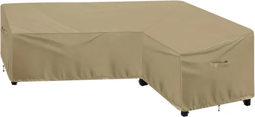 Vista 26 de OutdoorLines Funda seccional curvada impermeable para exteriores, resistente a los rayos UV, resistente al viento, para terraza, césped y patio