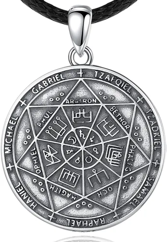 Vista 17 de Vito Collares de Santos de Plata de Ley 925 para Mujeres y Hombres, Colgante de San Miguel/Crucifijo/Caravaca/San Judas/Virgen María, Medalla