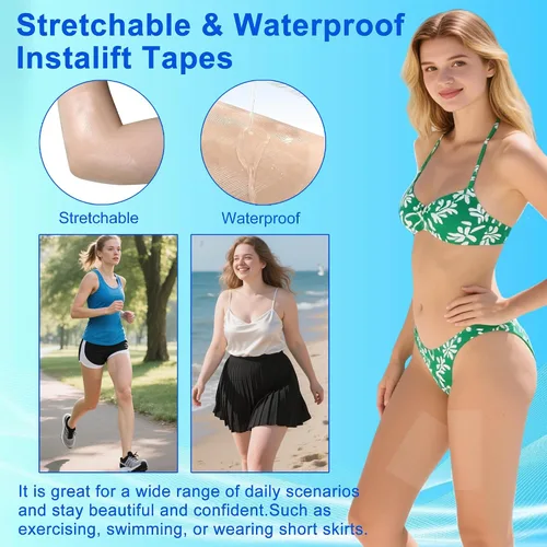 Vista 7 de Thigh Lift Tape for Loose Skin - Invisible Firming Patches for Legs, Reducing Thigh Friction - Lifting Patches for Sagging Skin, Stomach, Arms, Body