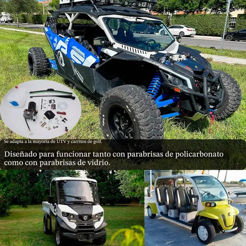 Vista 2 de Kit de limpiaparabrisas eléctrico UTV, kit de motor de limpiaparabrisas universal, kit de limpiaparabrisas eléctrico de 12 V para UTV, kit