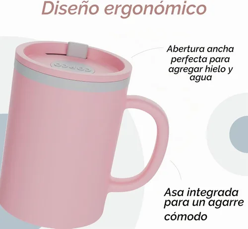 Vista 5 de Copco Taza de Escritorio Icónica de 16oz con Aislamiento de Doble Pared con Tapa y Asa, Juego de 2, Plástico Reutilizable sin BPA, a prueba