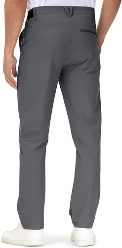 Vista 2 de TBMPOY Pantalones de golf elásticos para hombre con 4 bolsillos, de secado rápido, ligeros, de verano, pantalones casuales para hombres, trabajo