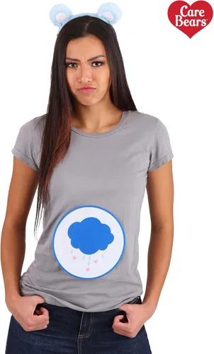 Vista 2 de Care Bears - Kit de disfraz de orejas de oso gruñón y parche para adultos con diadema y parche termoadhesivo