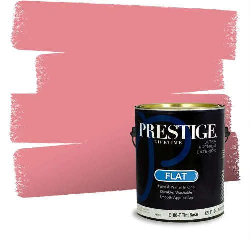 Vista 473 de Prestige Paints Pintura exterior e imprimación en uno, 1 galón, plano, coincidencia comparable de Valspar* Amber Rose*