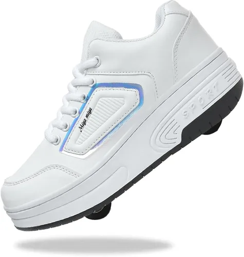 Vista 22 de Zapatos para niños con ruedas - 4 en 1 Zapatos con ruedas iluminados con luces LED recargables por USB para regalos de Navidad y escuela