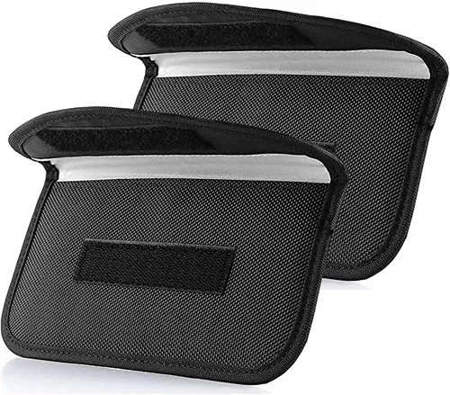 Vista 11 de Bolsa de bloqueo de señal, bolsa de protección con GPS RFID Faraday, funda de protección para teléfono celular y llavero de automóvil, antirastreo