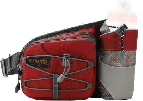 Vista 8 de Waist Pack with Water Bottle Holder for Running Walking Hiking Fanny Pack Hydration Belt