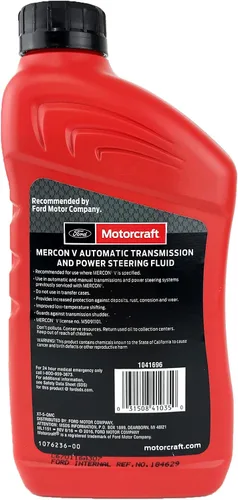 Vista 3 de Motorcraft, líquido para transmisión automática XT5QMC Mercon V, botella de 12 cuartos