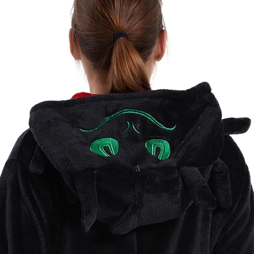 Vista 3 de Pijama unisex para adultos, disfraz de franela para Halloween