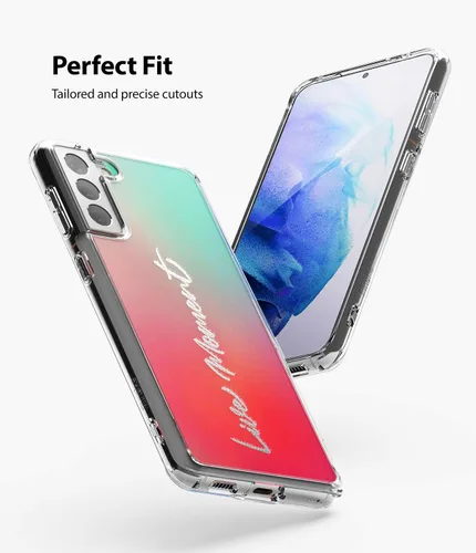 Vista 5 de Ringke Fusion Design - Funda compatible con Galaxy S21 Plus, parte trasera dura, a prueba de golpes, carcasa de poliuretano termoplástico suave