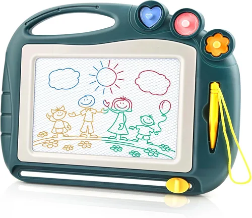 Vista 13 de Tablero de dibujo magnético, juguetes para niños de 1, 2, 3 años, tablero de dibujo para niños, cumpleaños, Pascua, Navidad, Halloween, regalos