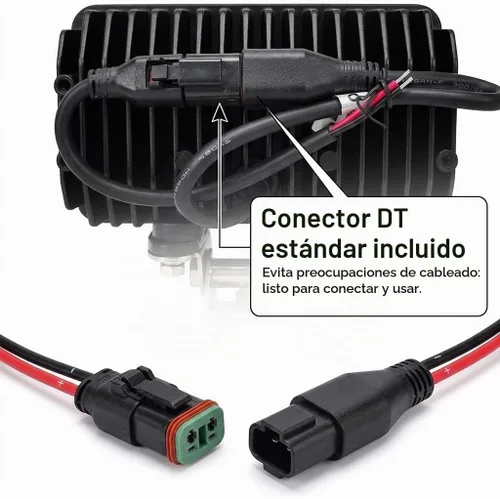 Vista 6 de Barra de luces LED, 2 paquetes de 45 W, 4 x 6 pulgadas, luz antiniebla rectangular, 4500 lúmenes, súper brillante, 12/24 voltios, luces de trabajo