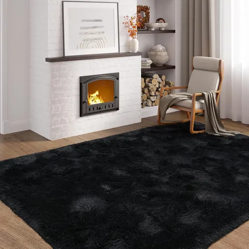Vista 128 de Softlife Alfombra naranja para dormitorio, alfombra de felpa esponjosa para sala de estar para niñas, alfombra lanuda para niños, alfombra suave