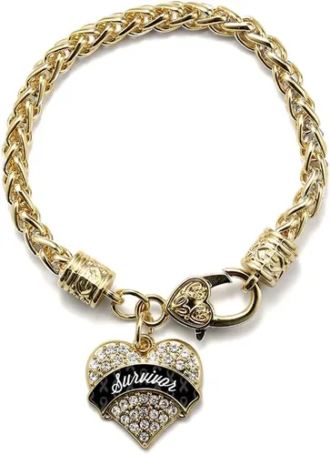 Vista 129 de Inspired Silver - Pulsera de plata con dije de corazón pavé con circonitas cúbicas