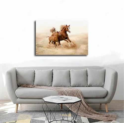Vista 4 de Fyzuf Póster de caballo salvaje con retrato moderno de animales, póster de lienzo para decoración de dormitorio, paisaje deportivo, oficina