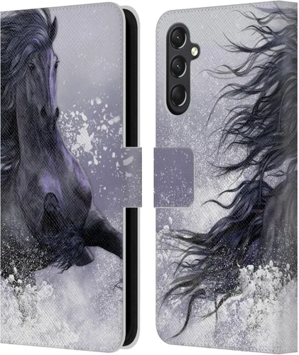 Vista 261 de Head Case Designs Officially Licensed Laurie Prindle A Morgan Christmas Western Stallion Leather Wallet Case Compatible with Samsung Galaxy A07 4G