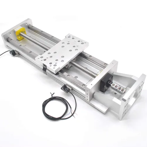 Vista 5 de CNC Accionador lineal de etapas con tornillo de bolas 1605 + HG15 Carga de guía de riel lineal, de 250 Kg. / 551.2 libras, C7 con soporte de motor