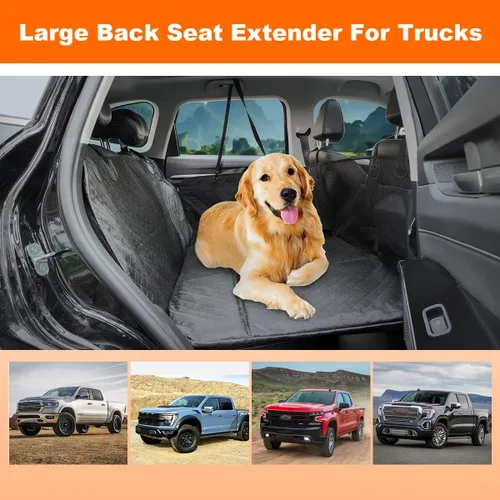 Vista 4 de Vailge Funda de asiento de automóvil para perros, extensor de asiento trasero grande para perros, impermeable, no inflable, parte inferior dura
