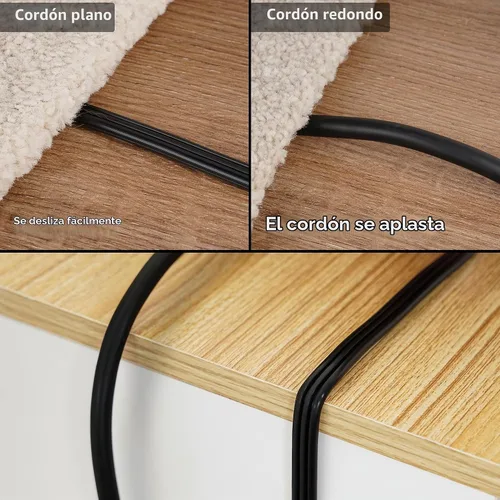 Vista 4 de Elecan Cable de extensión de enchufe plano de 12 pies con diseño de enchufe delgado que ahorra espacio, cable plano delgado de bajo perfil, cable