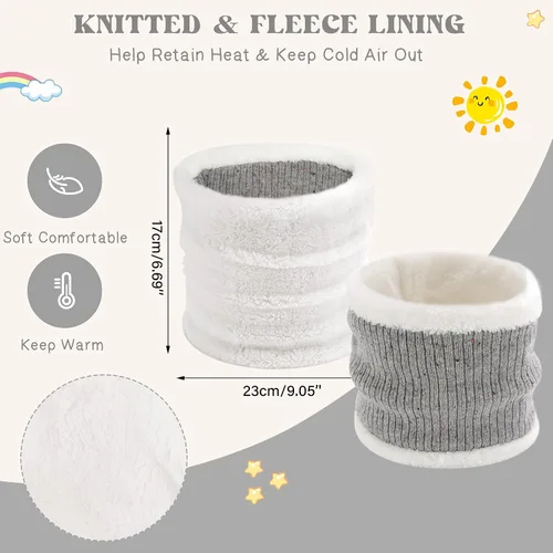 Vista 4 de Toddler Kids Winter Hats Gloves Scarfs Beanie Mittens Neck Warmer for 0 6 12 Months 1 2 3 4-10 Year Old Baby Girls Boys Gifts