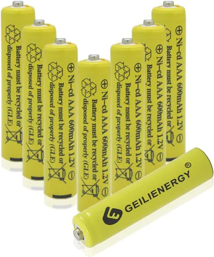 Vista 8 de NiCd AAA 1.2V 600mAh Triple A baterías recargables para luz solar lámpara solar luz jardín (12 PCS)