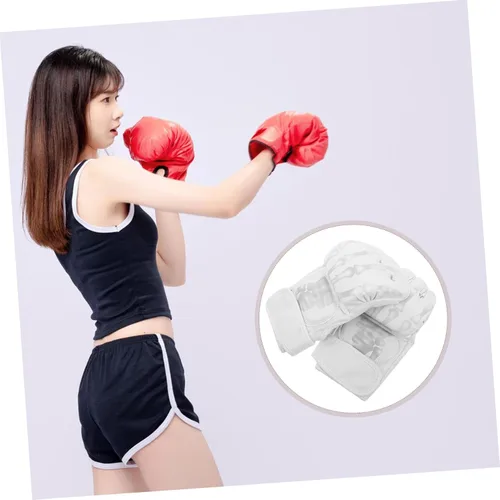 Vista 9 de Guantes de boxeo para hombres y mujeres, protección mejorada, guantes de medio dedo para jóvenes y adultos, equipo de entrenamiento acolchado
