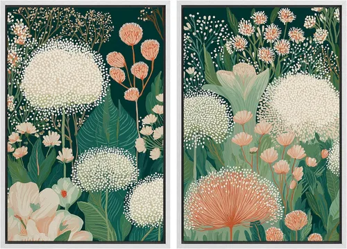 Vista 140 de MUDECOR Lienzo enmarcado para pared, bosque brumoso, reflejos, paisaje tranquilo, ilustraciones modernas, arte decorativo, bohemio, tranquilo/zen