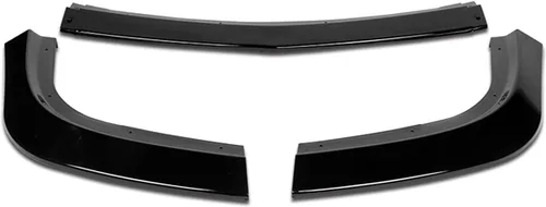 Vista 2 de DNA MOTORING Divisor de labios de parachoques delantero de cuña plana compatible con Challenger SXT 2015-2022, negro brillante, 2-PU-560-PBK