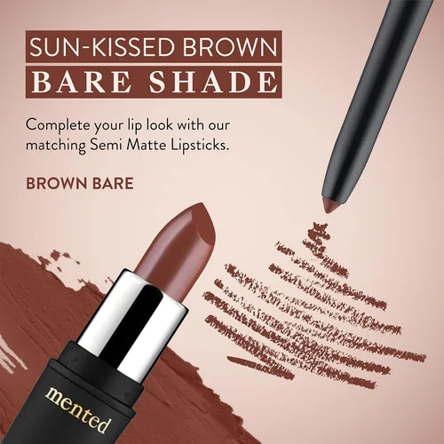 Vista 6 de Mented Cosmetics - Delineador de labios para mujer, lápiz labial marrón oscuro, vegano