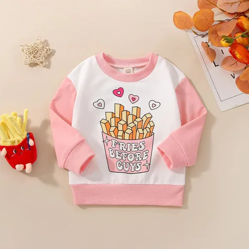 Vista 24 de Sudadera con cuello redondo para el día de San Valentín para bebé, niña, niño, para el día de San Valentín