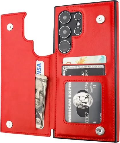 Vista 135 de ONETOP - Funda tipo cartera para Samsung Galaxy S22 con tarjetero, color negro Kickstand,ID/Cash Holder,Case Wallet with Card Slots,Double