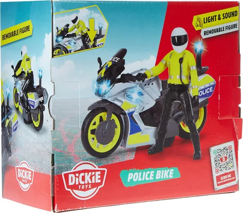 Vista 4 de Dickie Toys - Bicicleta de policía Yamaha con figura