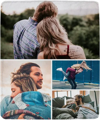 Vista 11 de Manta personalizada con imagen, mantas personalizadas con fotos, regalos personalizables para parejas, cumpleaños, aniversario de boda, 1 foto, 50 x