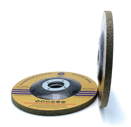 Vista 4 de SIGNI Juego de pulido y pulido de aluminio, 4-1/2" de diámetro, eje de 7/8", carburo de silicio y ruedas de nailon, compatible con amoladora angular
