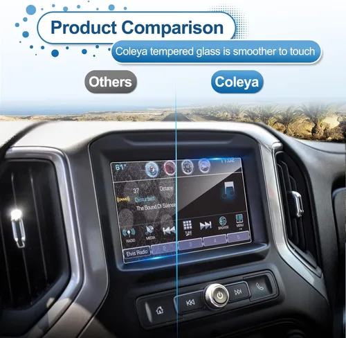 Vista 6 de Protector de pantalla Sierra 1500/2500HD/3500HD 2022-2025 para GMC Sierra (Pro) pantalla táctil de 7 pulgadas, para Sierra 1500 (Base) 2014-2021