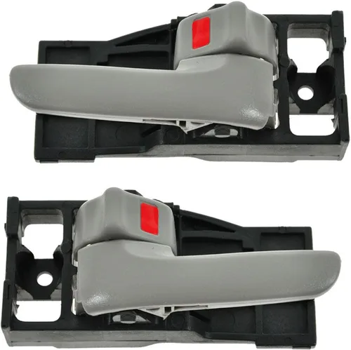 Vista 13 de TRQ Juego de 2 manijas de puerta interior trasera cromada y cachemira para Chevy GMC