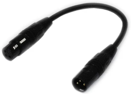 Vista 2 de Audio2000'S E02101E8 - Paquete de 8 cables XLR de 1 pie hembra a XLR macho micrófono/audio/parche/grabación con ocho conectores XLR diferentes
