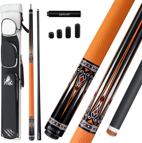 Vista 14 de KONLLEN Carbon Fiber Pool Cue 2.0 – 58" Low Deflection Performance Cue for Improved Accuracy & Consistency, 12.5mm Tip, Pro Taper