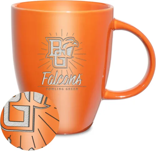 Vista 67 de Rico Industries - Taza de lustre cerámico con grabado láser de la NCAA de 18oz - Café-Té