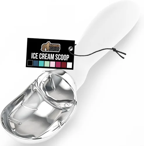 Vista 12 de GORILLA GRIP Cuchara para helado resistente sin BPA, mango ergonómico cómodo, cuchara de grado profesional para porciones redondas perfectas